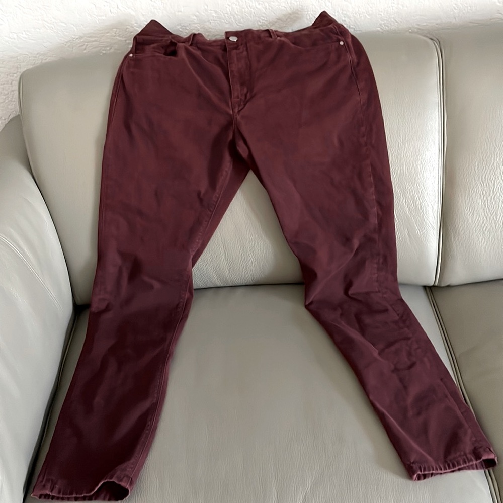 Pants are plum colored. Size 36” waist and 36” length